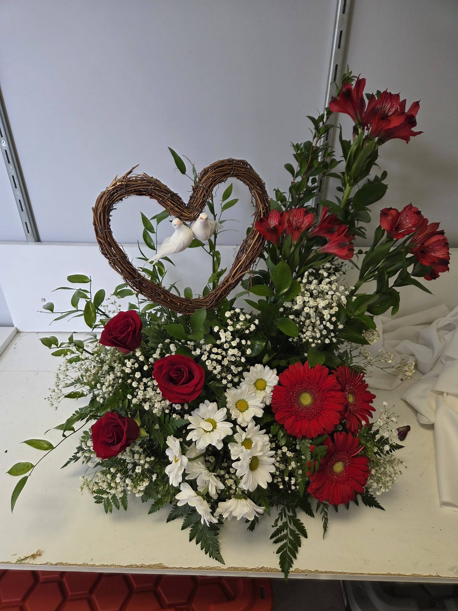 Cœur de roses rouges (Saint-Valentin)