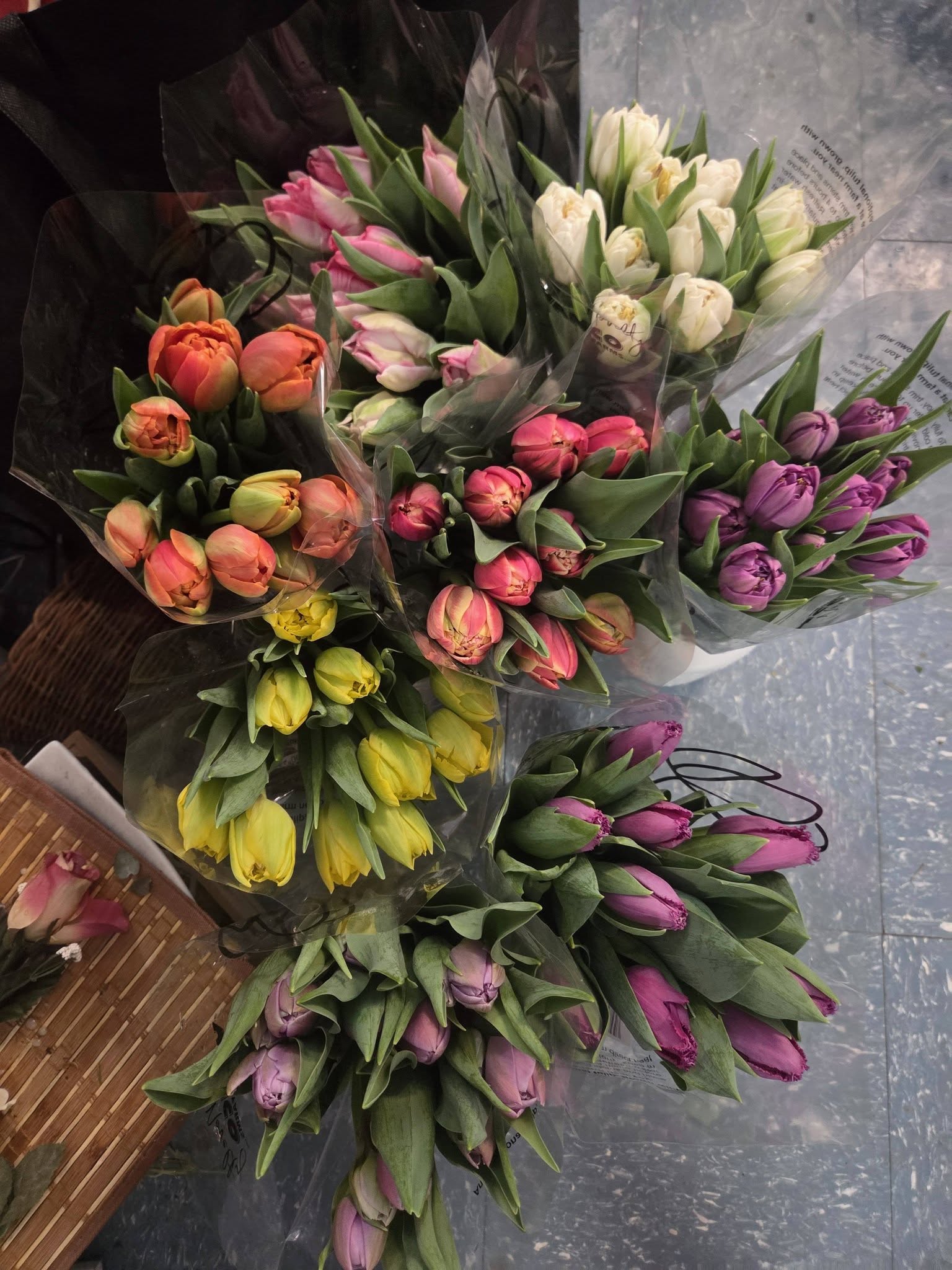 Bouquets de tulipes fraîches